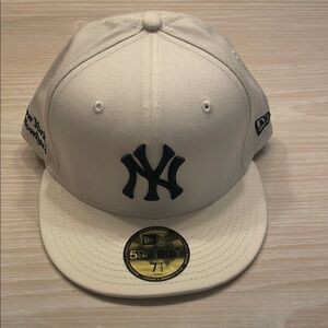 New York or Nowhere White and Navy New York Yankee Cap